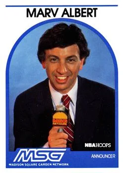 1989-90 Hoops Marv Albert MSG Network Announcer [Announcers] Announcers #NNO card image
