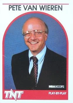 1989-90 Hoops Pete Van Wieren TNT Play-by-Play [Announcers] Announcers #NNO card image