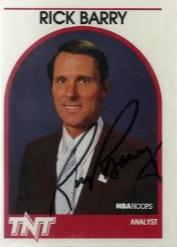 1989-90 Hoops Rick Barry AU [Announcers] Announcers #NNO card image