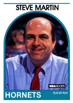 1989-90 Hoops Steve Martin Play-by-Play [Announcers] Announcers #NNO card image