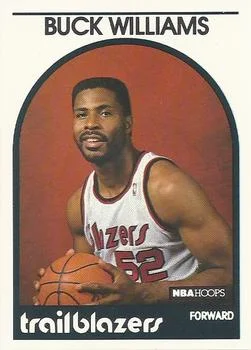 1989-90 Hoops Buck Williams UERUER: 4th line of bio #315 card image