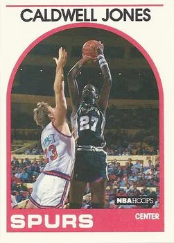 1989-90 Hoops Caldwell Jones UERUER: Bio incorrectly states he was on the 1983 76ers #347 card image