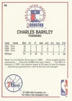 1989-90 Hoops Charles Barkley #96 card back image