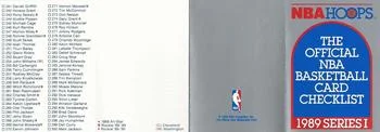 1989-90 Hoops Checklist: 1-300 CL1989 Series I Checklists #NNO card image