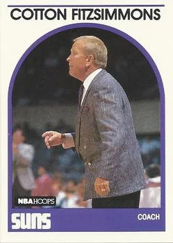 1989-90 Hoops Cotton Fitzsimmons Head Coach #14 card image
