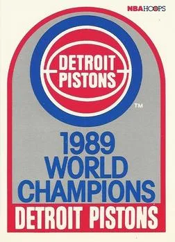 1989-90 Hoops Detroit Pistons Champions #353b card image