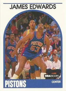 1989-90 Hoops James Edwards CORCOR: No black line next to number on back #284b card image