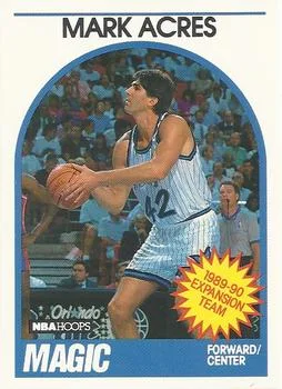 1989-90 Hoops Mark Acres EXP #307 card image