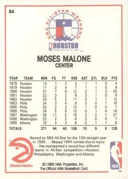 1989-90 Hoops Moses Malone #84 card back image
