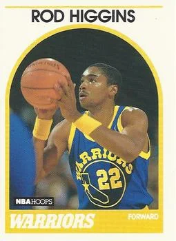 1989-90 Hoops Rod Higgins UERUER: 1985-86 stats missing San Antonio and Seattle #209 card image