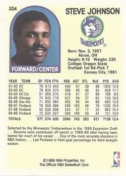 1989-90 Hoops Steve Johnson EXP #324 card back image