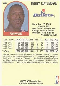 1989-90 Hoops Terry Catledge SP #239 card back image