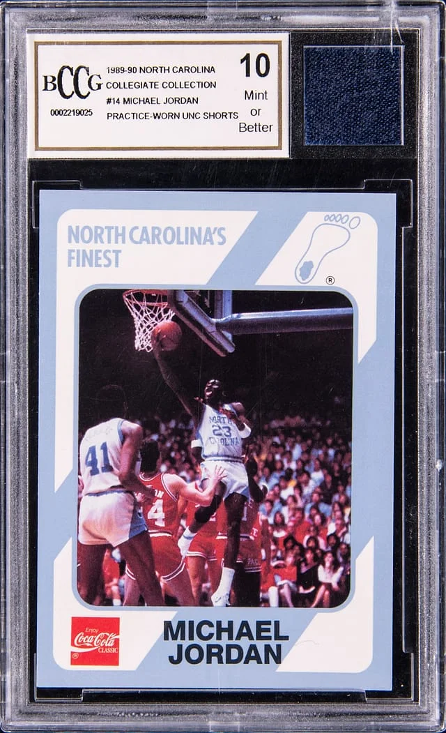 1989-90 North Carolina Collegiate Collection Practice Worn Shorts Michael Jordan #14 card image