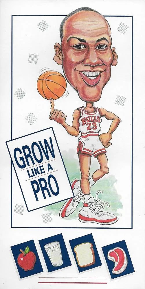 1989-90 Wisconsin Dairy Council Chicago Bulls Michael Jordan #NNO card image