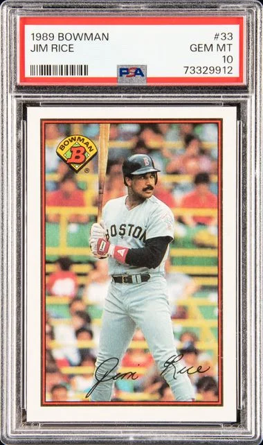 1989 Bowman Jim Rice #33 card image