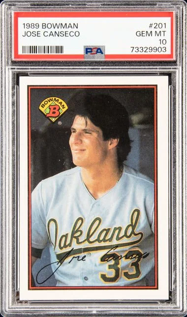1989 Bowman Jose Canseco #201 card image