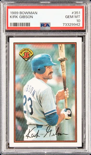 1989 Bowman Kirk Gibson #351 card image