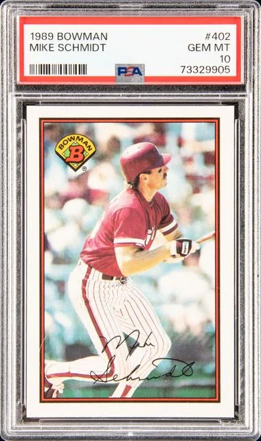 1989 Bowman Mike Schmidt #402 card image