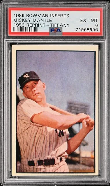 1989 Bowman Reprint-Tiffany Mickey Mantle Inserts #1953 card image