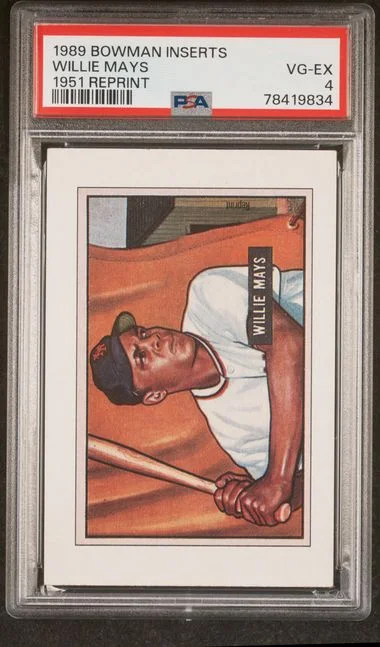 1989 Bowman Reprint Willie Mays Inserts #1951 card image