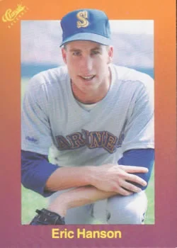 1989 Classic Erik Hanson UERName misspelled "Eric" on card #145 card image