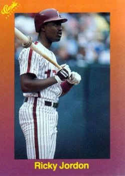 1989 Classic Ricky Jordan UERLast name misspelled "Jordon" on card. #129 card image