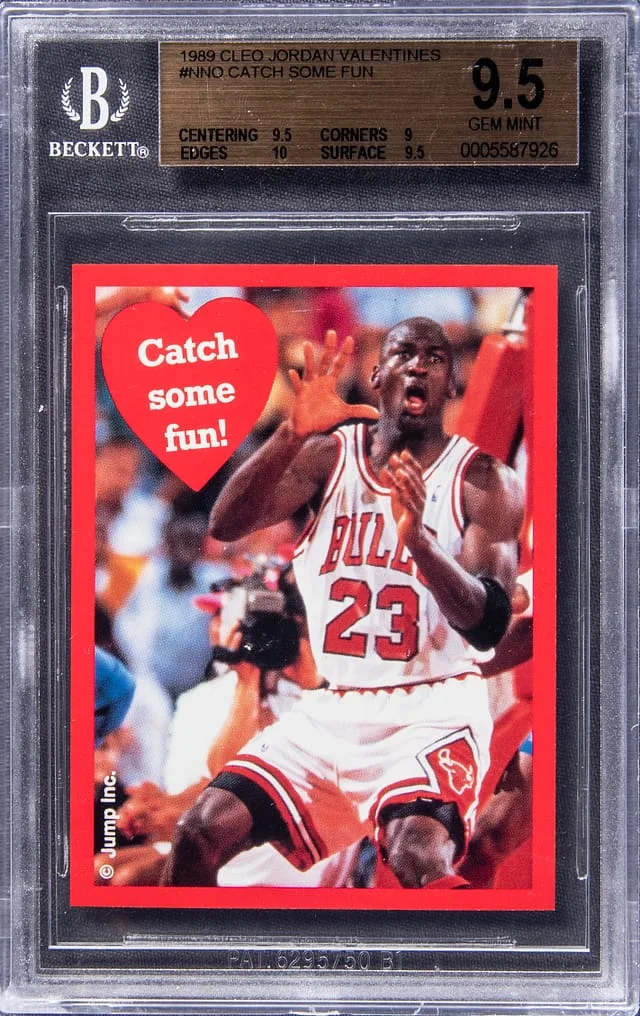 1989 Cleo Jordan Valentines Catch Some Fun! Michael Jordan #NNO card image