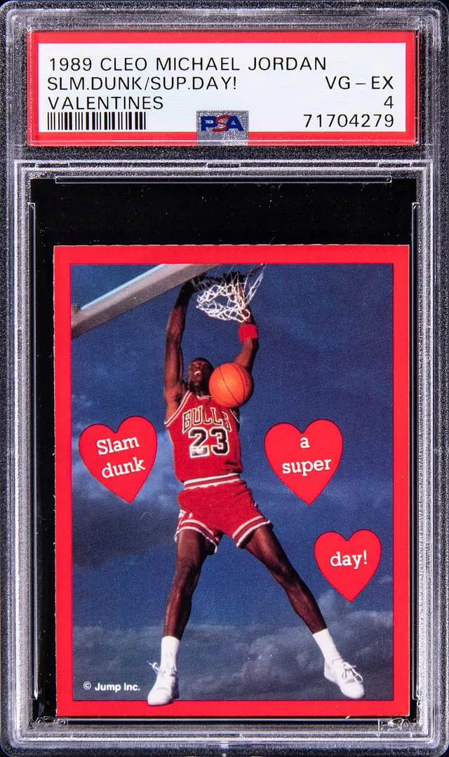 1989 Cleo Valentines Michael Jordan (Slam Dunk a Super Day!) #NNO card image
