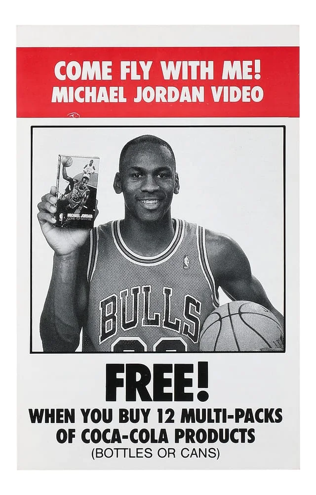 1989 Coca-Cola Michael Jordan Advertising Card x 5.5 #3.5 card image