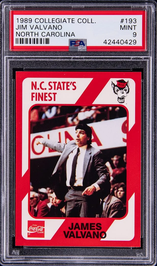 1989 Collegiate Collection North Carolina Jim Valvano #193 card image