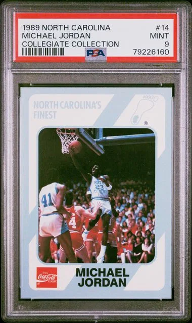 1989 Collegiate Collection North Carolina Michael Jordan #14 card image