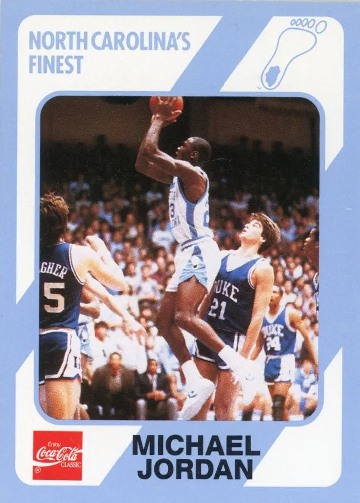 1989 Collegiate Collection North Carolina's Finest Michael Jordan #18 card image