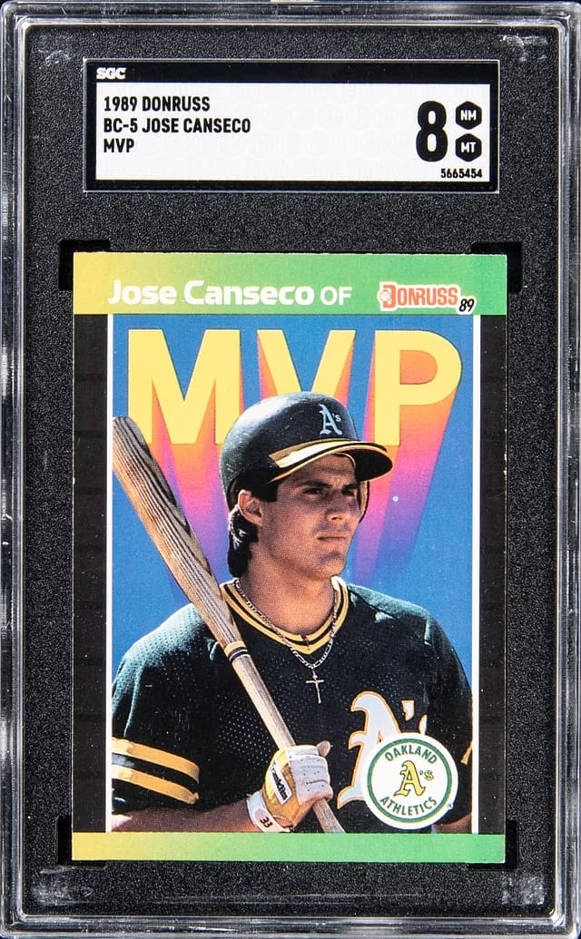 1989 Donruss Jose Canseco MVP #BC-5 card image