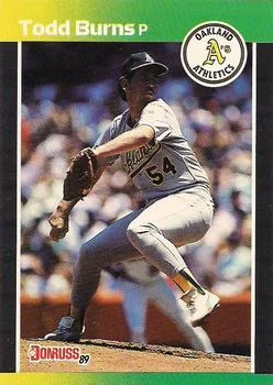 1989 Donruss Todd Burns DP #564 card image