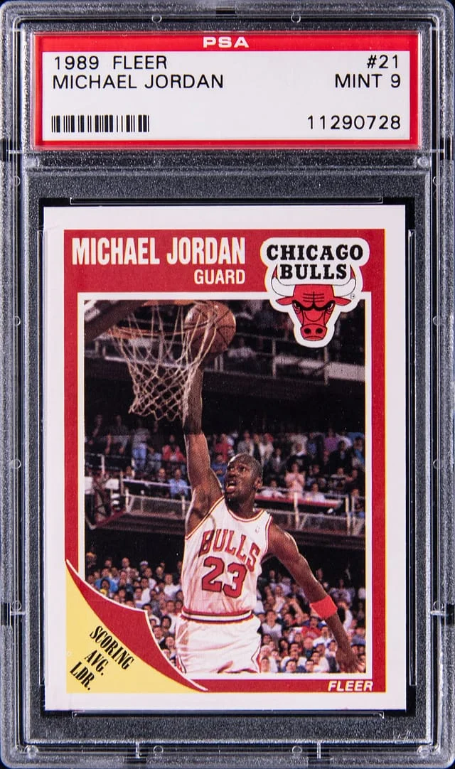 1989 Fleer Basketball Michael Jordan #21 card image