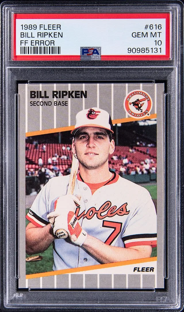 1989 Fleer Billy Ripken (FF Error) - PPSA #616 card image