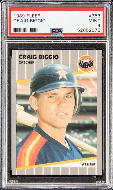 1989 Fleer Craig Biggio #353 card image