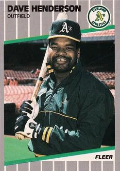 1989 Fleer Dave Henderson #10 card image