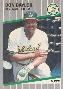 1989 Fleer Don Baylor #1 card image