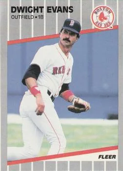 1989 Fleer Dwight Evans #87 card image
