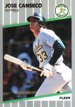 1989 Fleer Jose Canseco #5 card image