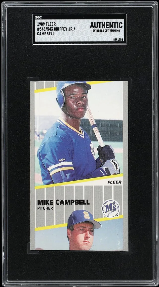1989 Fleer Ken Griffey Jr./Mike Campbell #no-number card image
