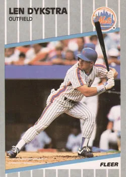 1989 Fleer Len Dykstra #33 card image