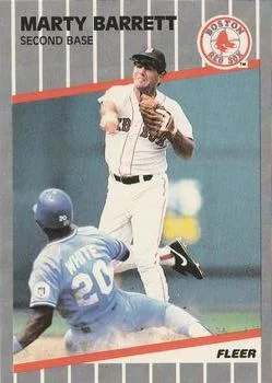 1989 Fleer Marty Barrett #78 card image