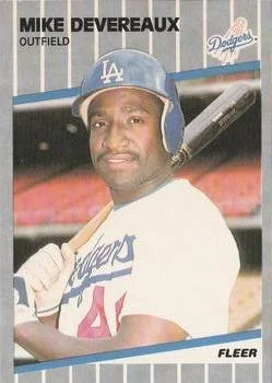 1989 Fleer Mike Devereaux #56 card image