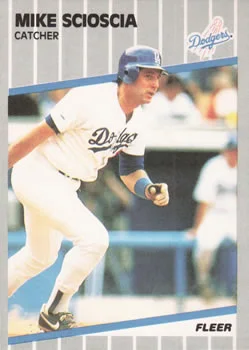 1989 Fleer Mike Scioscia #71 card image