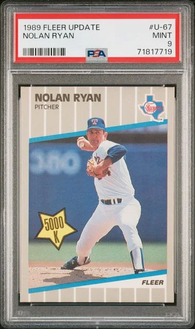 1989 Fleer Nolan Ryan Update #U-67 card image