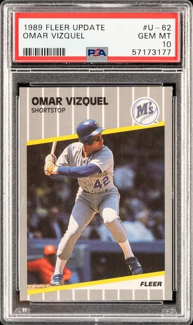 1989 Fleer Omar Vizquel Update #U-62 card image