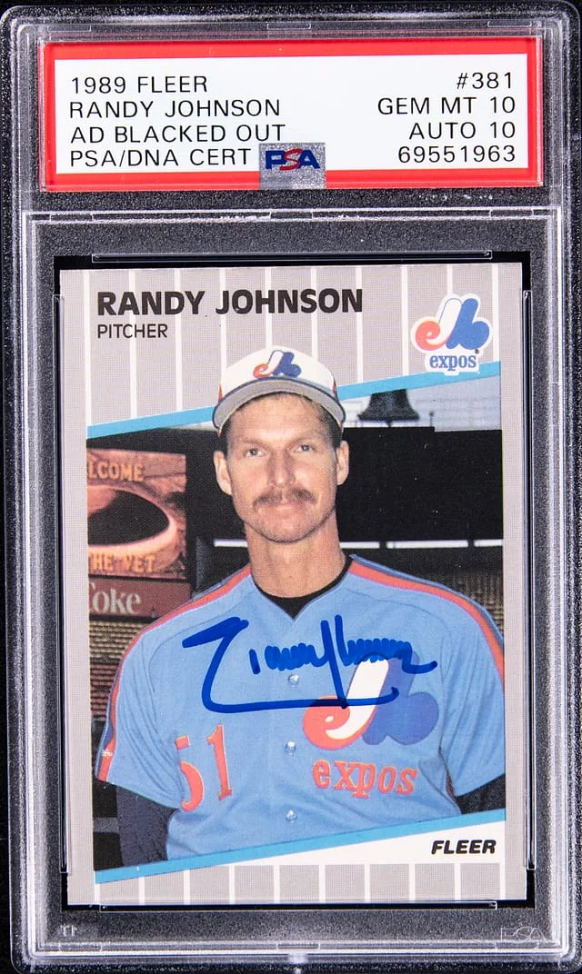 1989 Fleer Randy Johnson AD Blacked Out #381 card image