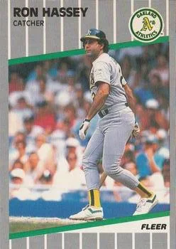 1989 Fleer Ron Hassey #9 card image